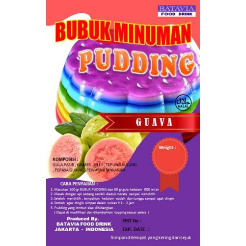 

BUBUK PUDING / BUBUK SILKY PUDING RASA GUAVA 1KG / BUBUK SILKY PUDING / SILKY PUDING POWDER / BUBUK PUDING MURAH