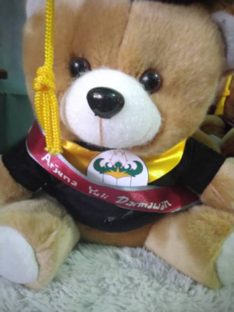 Add Selempang nama boneka | Boneka Piala | Boneka Wisuda Medium