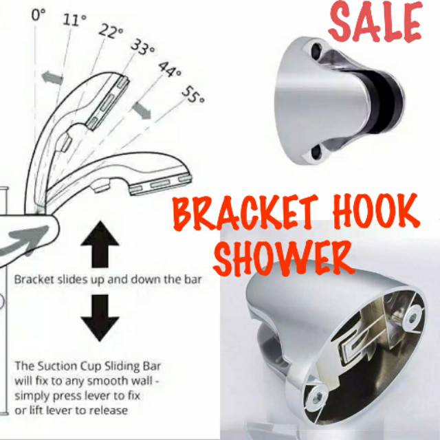 Bracket /Hook Gantungan Shower / Hanger Shower