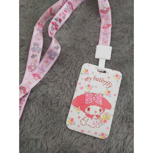 Name tag holder karakter gantungan lanyard untuk kartu akses kantor, bus, apartemen dll