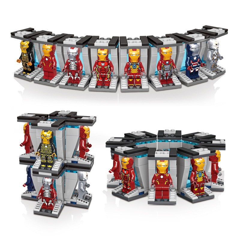 iron man lego set hall of armor