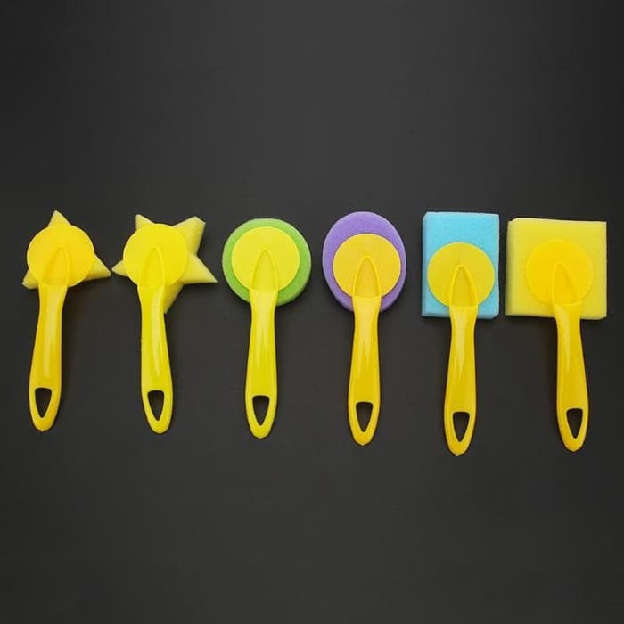 Geometric Sponge Brushes Set (6pcs)