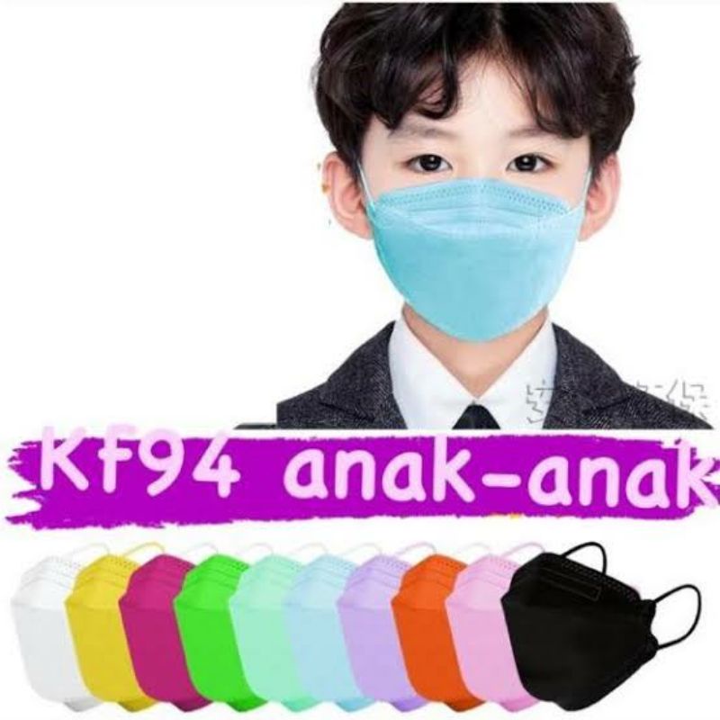 Masker Kf94 Kids Anak Warna Warni Isi 50 Pcs