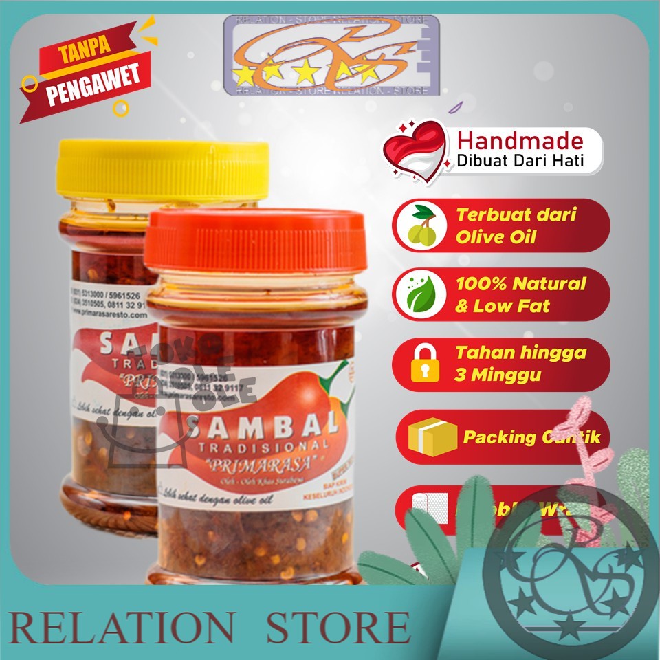 

Sambal Bawang Primarasa Khas Surabaya (Olive Oil dan Tanpa Pengawet) Tradisional