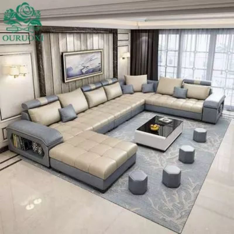 Sofa Kulit Sintetis Sofa Minimalis Sofa Cream Abu abu Sofa Minimalis Modern