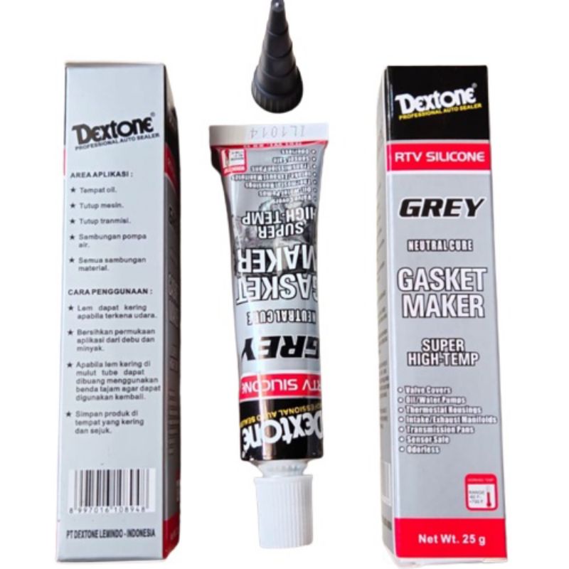 DEXTONE RTV - LEM DEXTONE RTV SILICONE GASKET MAKER ABU (GREY) 25 GR