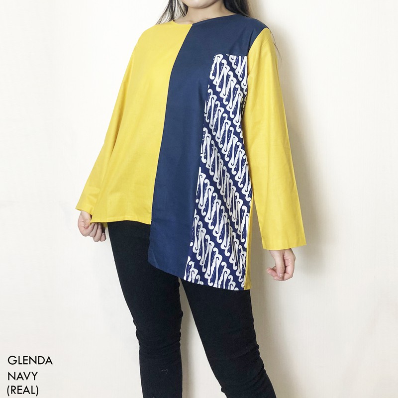 GLENDA TOP - Atasan Batik Lengan Panjang Wanita