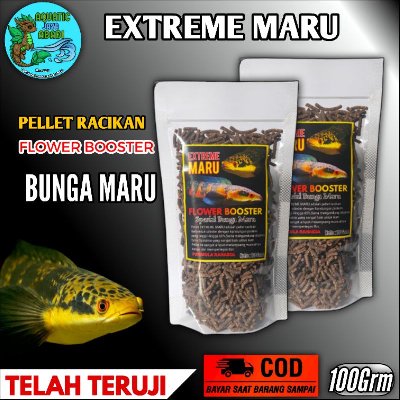 Pelet Booster Bunga 100 Gram Pellet maru Pelet extreme maru