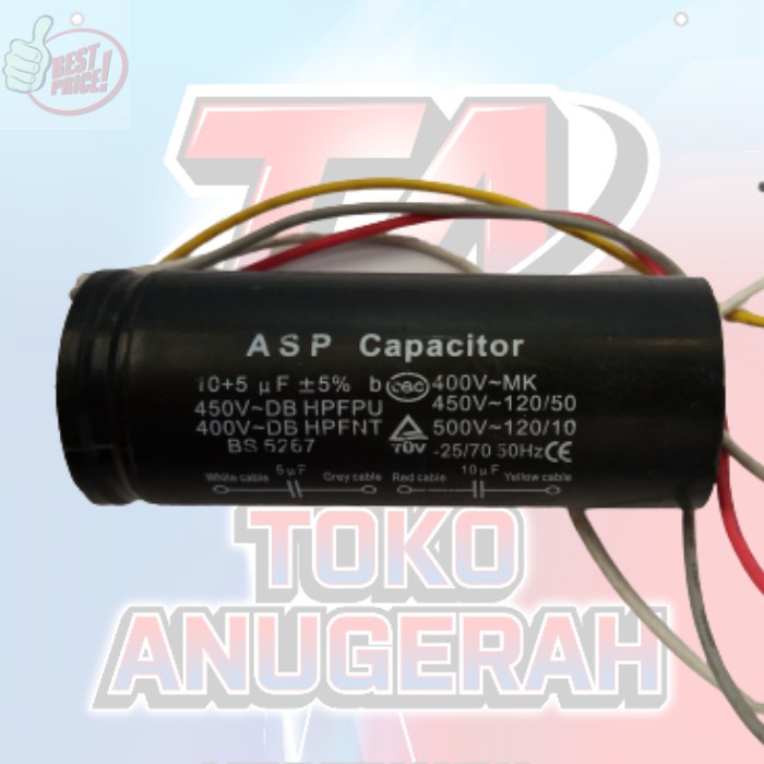 KAPASITOR 10+5 uF 400V-500V