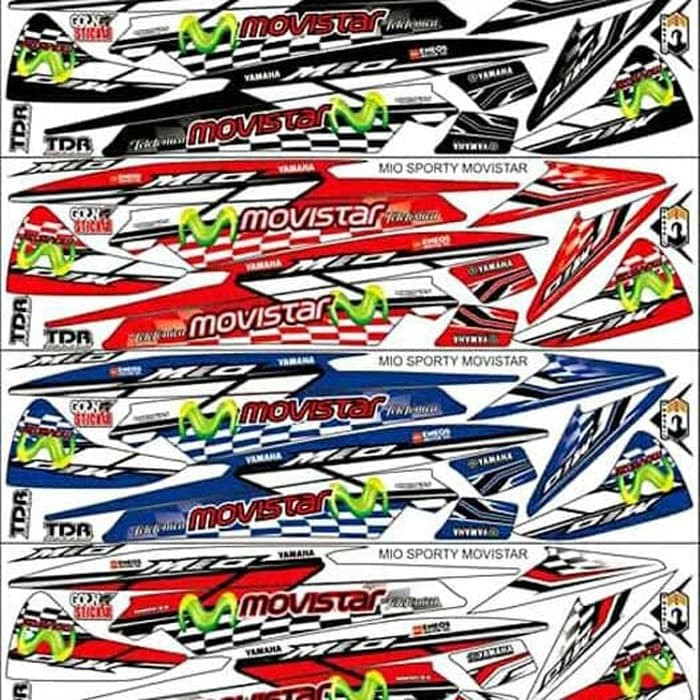 striping lis sticker motor yamaha mio sporty motiv movistar