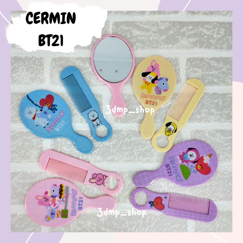 Cermin sisir bt21 bts cooky rj chimmy tata