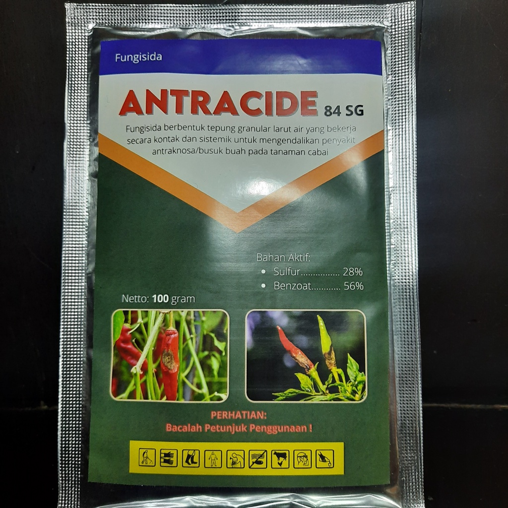 ANTRACIDE 84 SG 100 gram Fungisida Antraknosa / Patek / Cacar / Busuk Buah