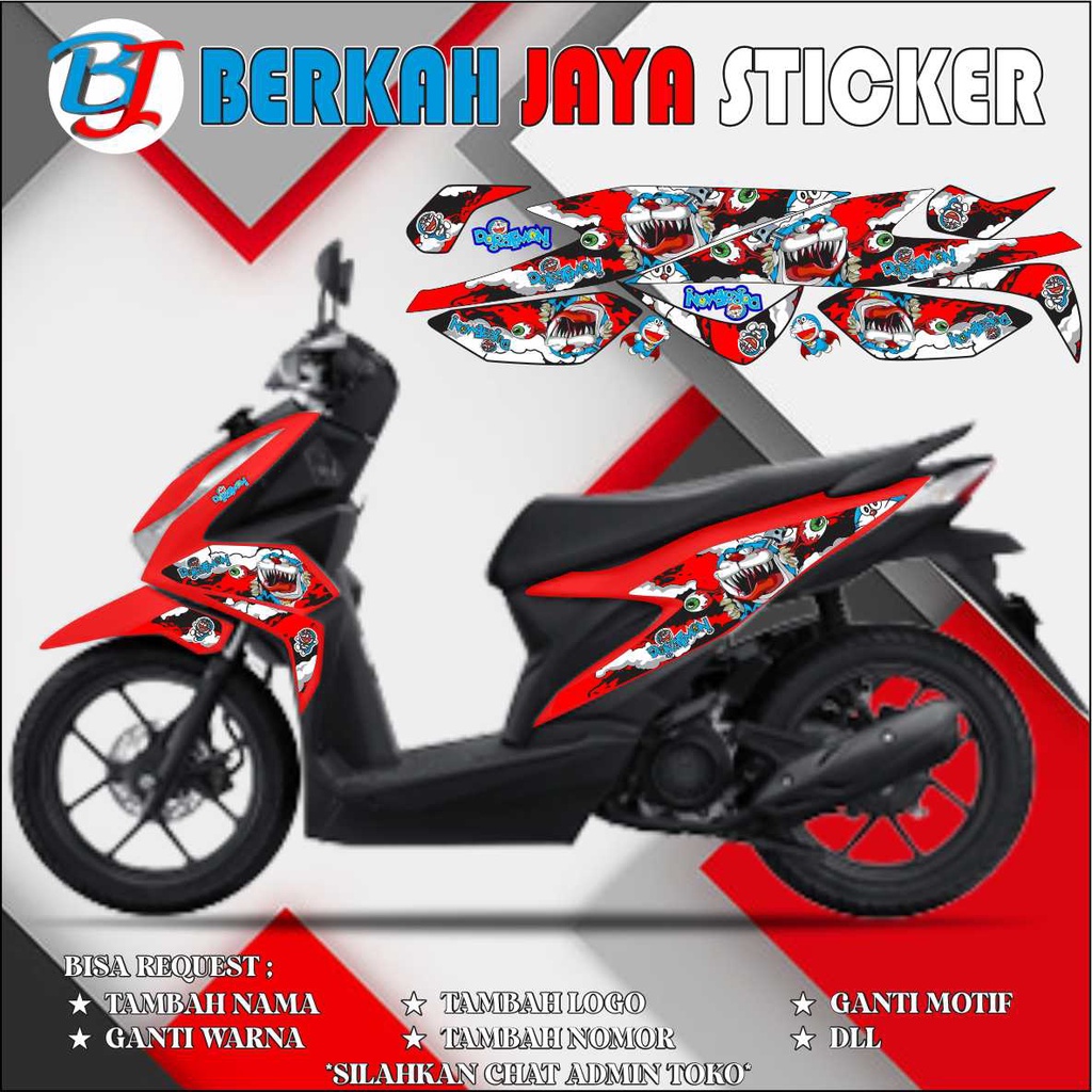 STRIPING VARIASI HONDA BEAT 2020 DORAEMON ZOMBIE