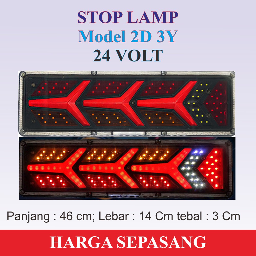 Lampu Truk Variasi Stoplamp Rem Stop lamp Sein Running Led Belakang Mobil Hino Canter Ragasa Hino El