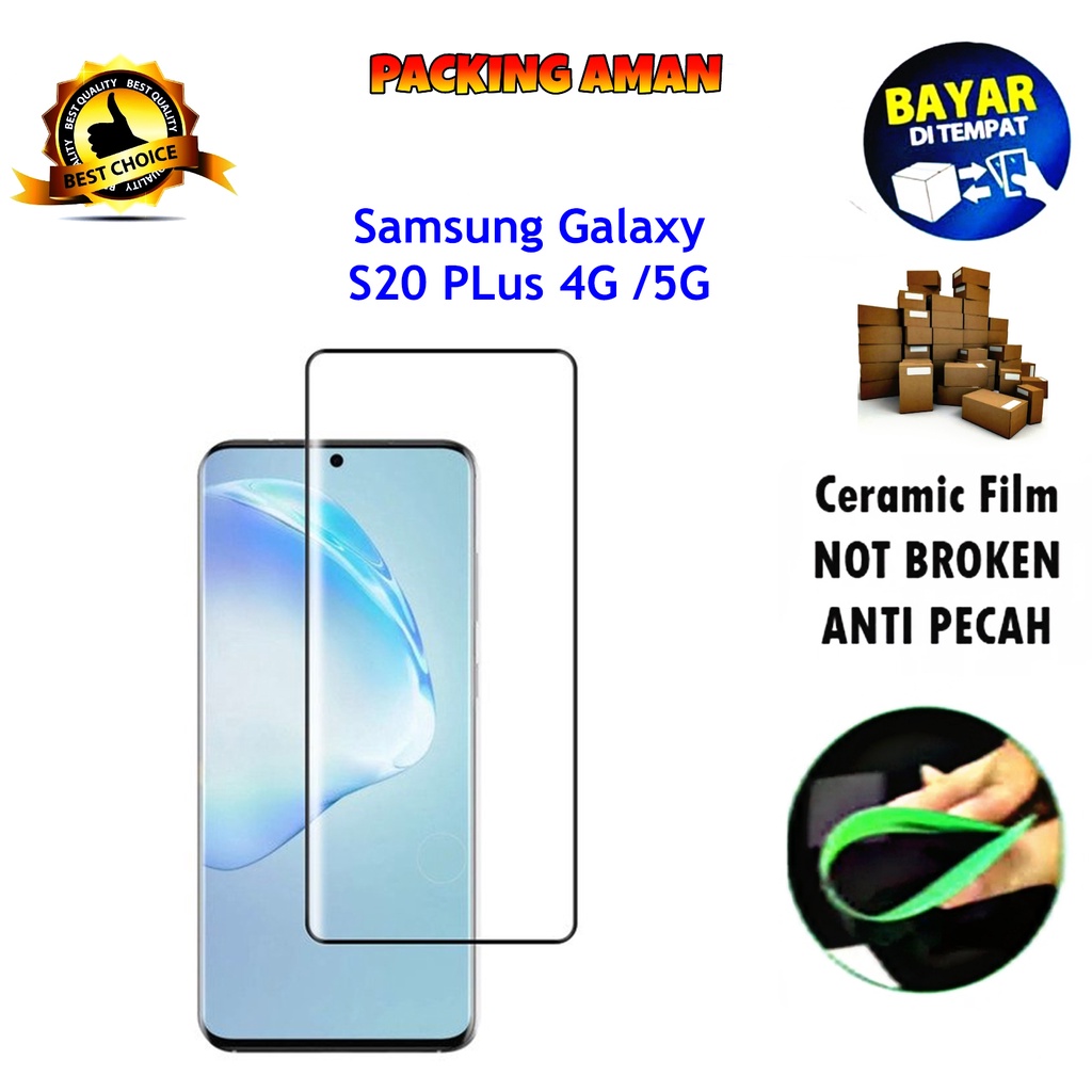 Tempered Glass Samsung Galaxy S20 Plus FULL COVER FULL SCREEN Ceramic Film Anti Gores