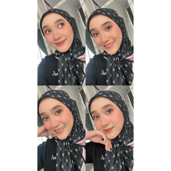 Belcia Scarf By Nadheera Luxury/ Hijab Kerudung Jilbab segiempat/ bahan voal motif premium
