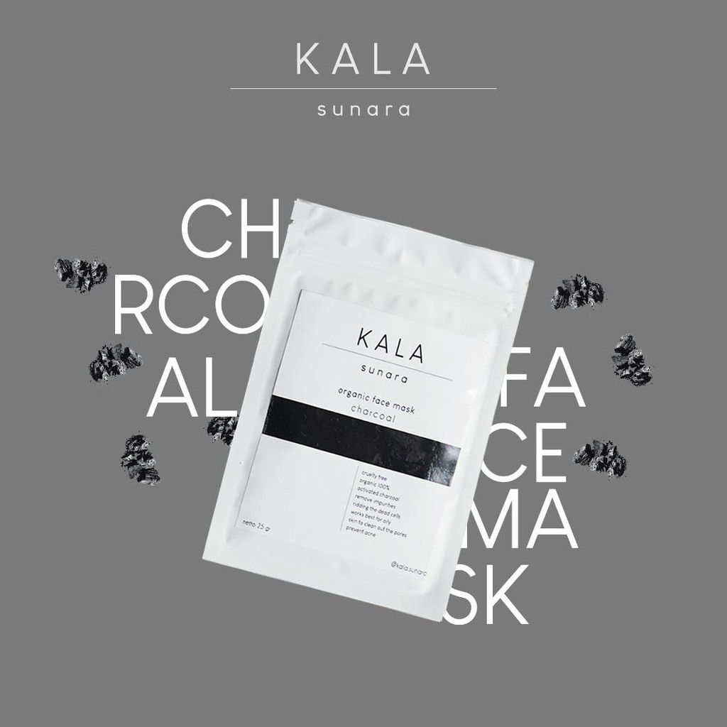 Organic Face Mask (Charcoal) by Kala Sunara