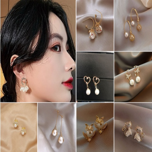 Anting Korea Earrings Perak/Emas Cabang / Bunga / Jumbai / Berlian Murah Giwang Anting Tindik Perhiasan/ANTING KOREA PREMIUM /ANTING KARAKTER TINDIKAN HELIX TRAGUS/ ANTING MEWAH/ ANTING KOREA/ ANTING SIMPLE