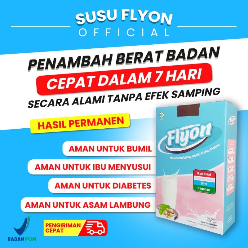 

FLYON - SUSU PENGGEMUK BADAN PENAMBAH BERAT BADAN PENYERAP NUTRISI MAKANAN PENAMBAH NAFSU MAKAN AMPUH DENGAN PROTEIN KALORI TINGGI