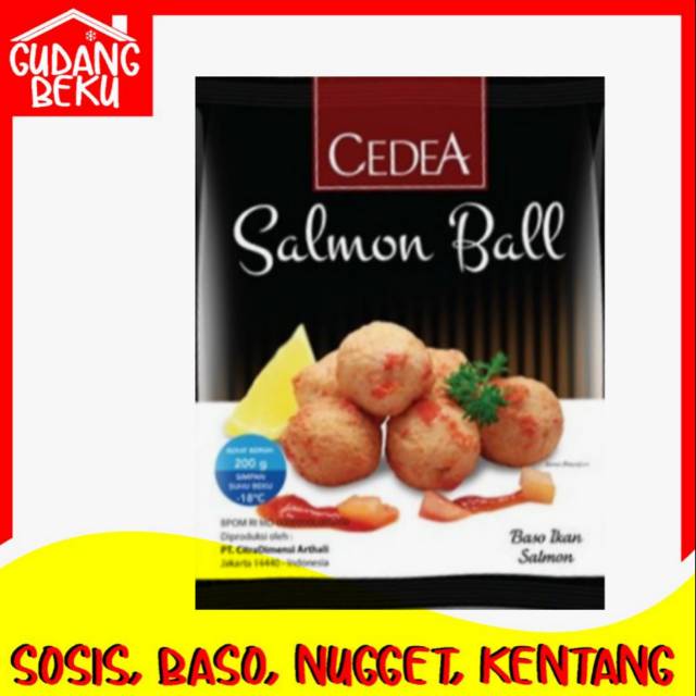 

Cedea salmon ball 200 gram baso ikan salmon Frozen food Bandung