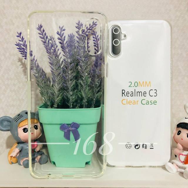 Silikon Jelly Soft Case Bening Realme C3 Softcase Bahan Tebal