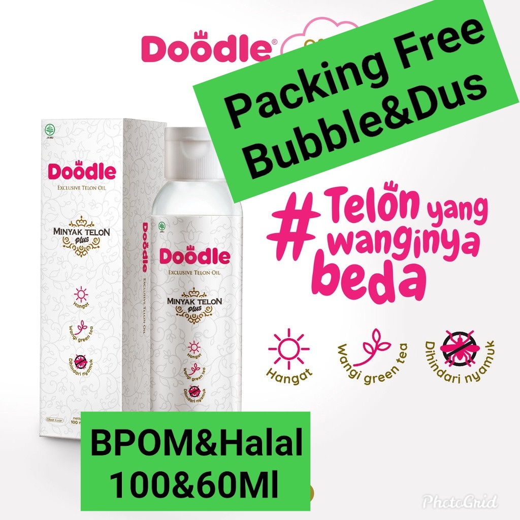 Doodle Exclusive Green Tea 100ml Minyak Telon My Baby Travel Size Telon Oil Penghangat Tubuh Anti Nyamuk Bayi Baby Spa Doodle minyak telon Exclusive telon oil aroma green tea Doodle Minyak Telon 100ml / 60ml