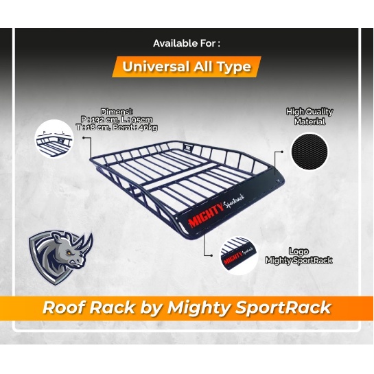 Roof Rack Rak Mobil Full Besi Mighty SportRack Universal