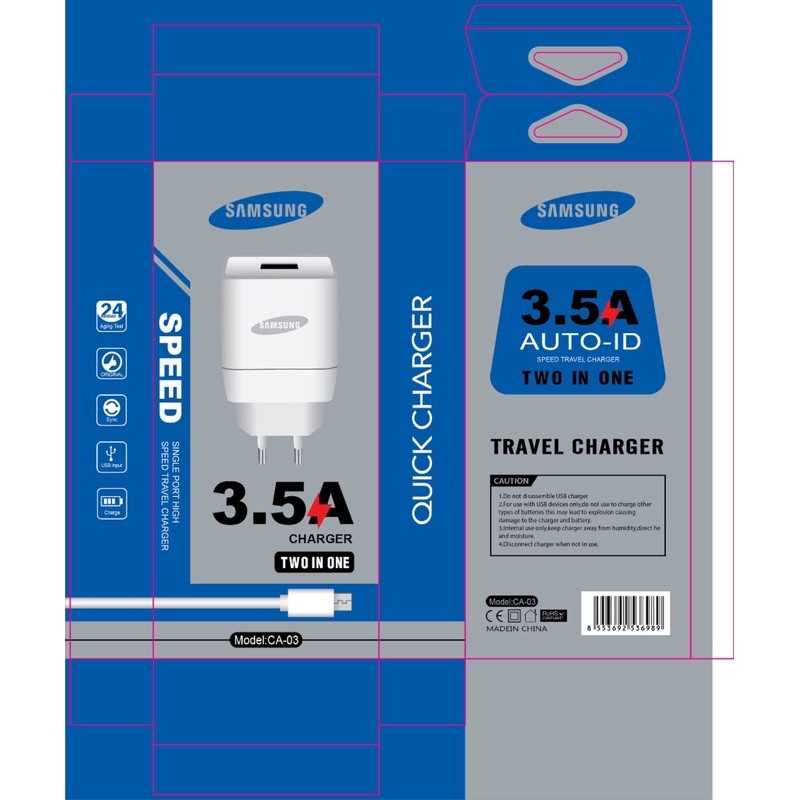 Tc Travel Charger Kode CA 03 CA03 Single Port Samsung Xiaomi Oppo Vivo