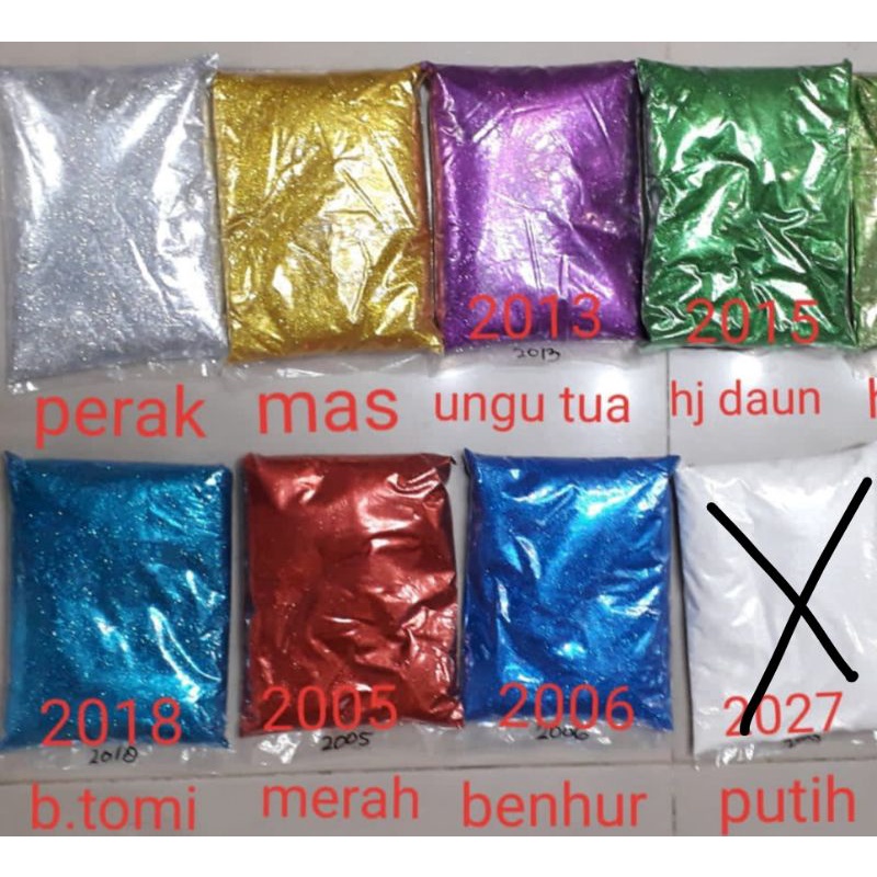 Bubuk glitter 100gram bahan nail art