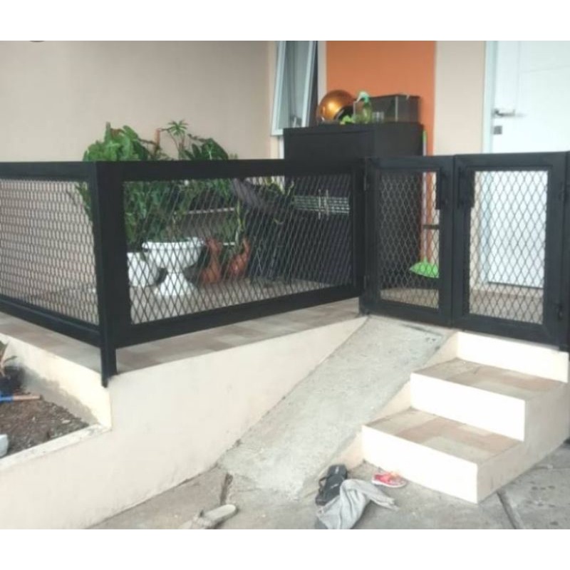 pagar balkon besi kawat expanda