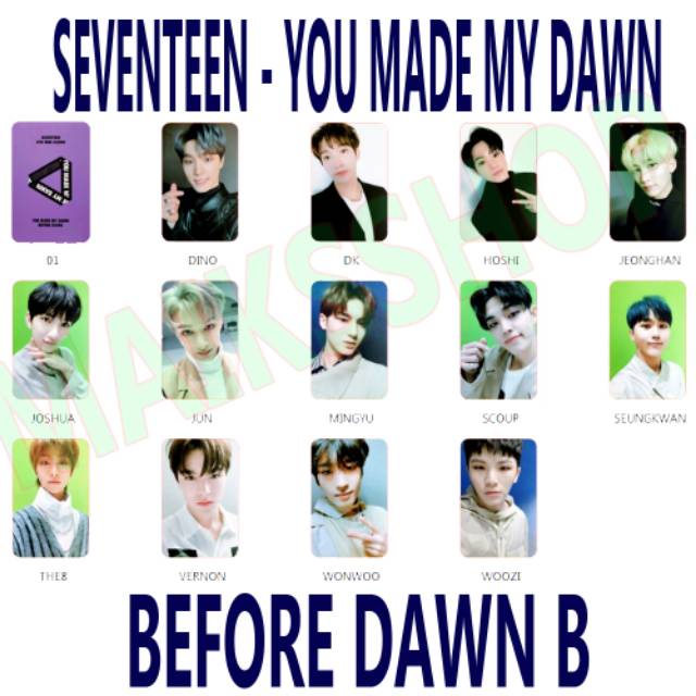 Seventeen You Made My Dawn Photocard Kpop