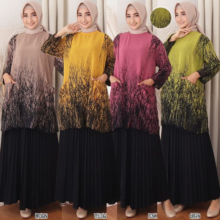 BAJU ATASAN TUNIK FASHION WANITA CANTIK REMAJA DEWASA MUSLIM KEKINIAN IMPORT TERBARU 2020 WS168
