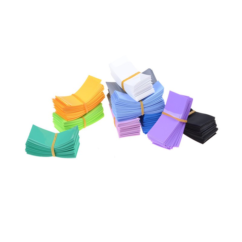 100pcs Tabung Pembungkus Baterai 18650 Bahan Pvc Pre-Cut