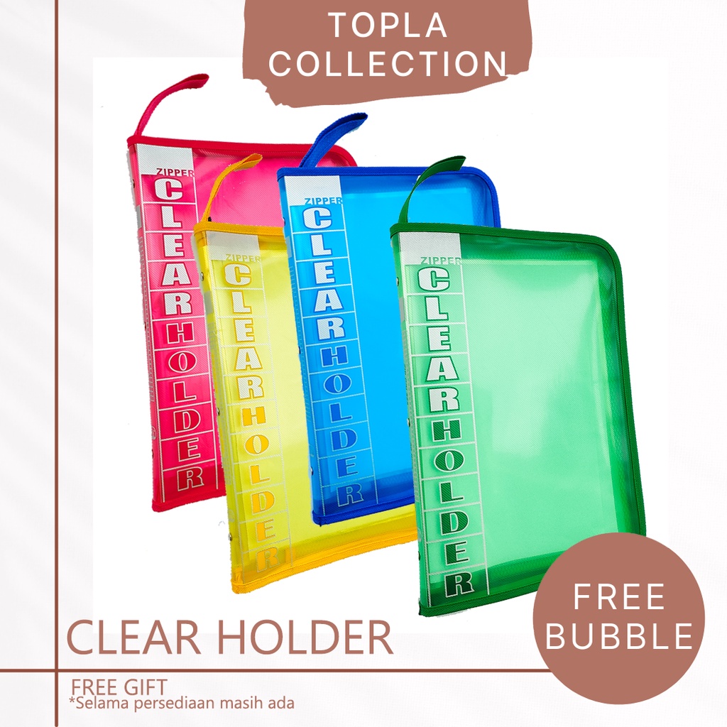

TOPLA Document Keeper Tranparan Penyimpanan Map File Folio Clear Holder Resleting Anti Air 10 20 40 60
