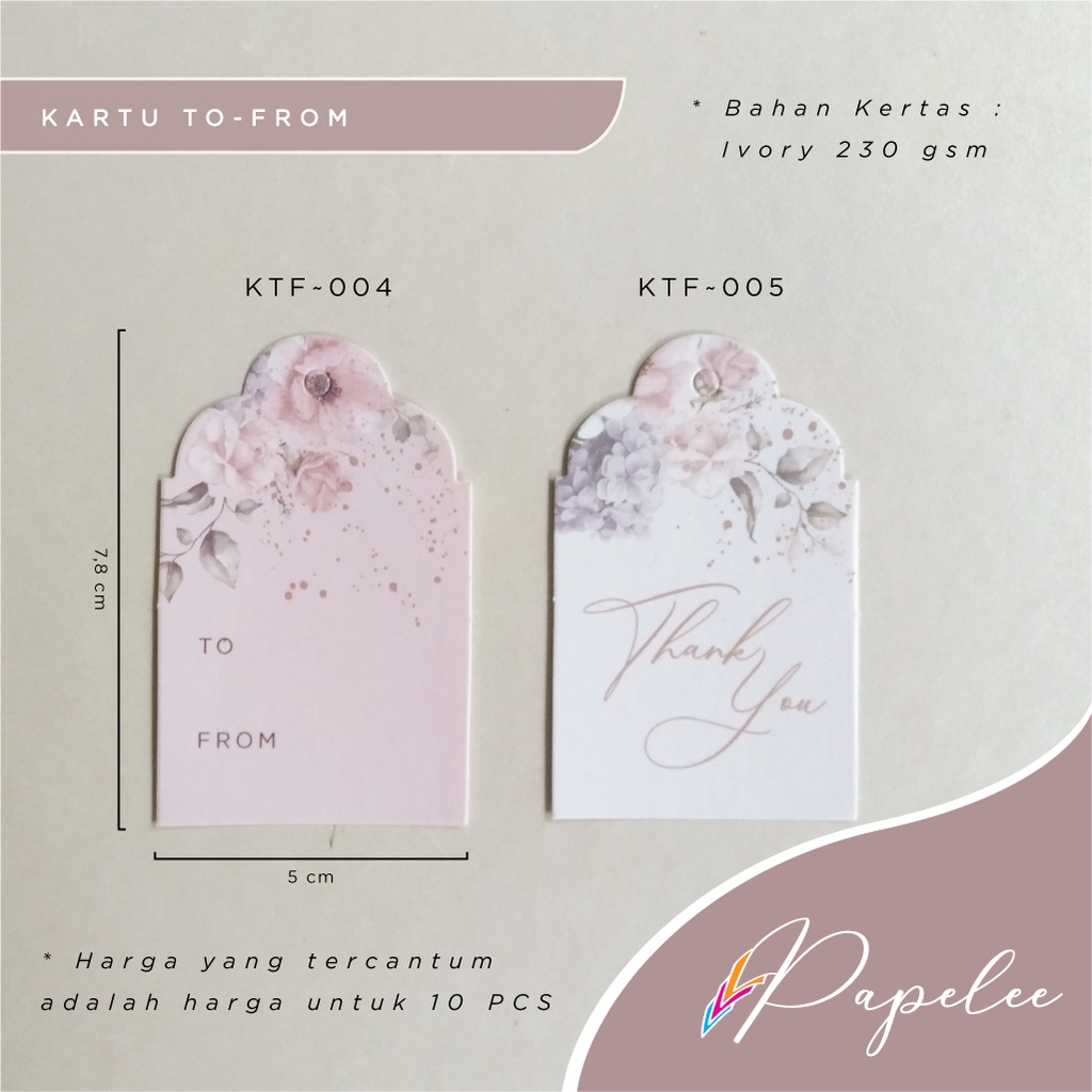 

Kartu To-From & Thank you