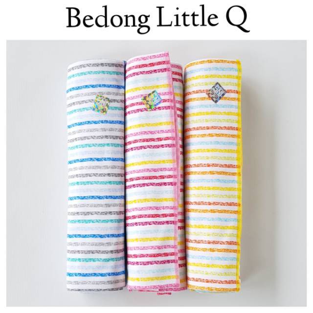 Bedong Bayi Little Q 3Pcs (Stripes)