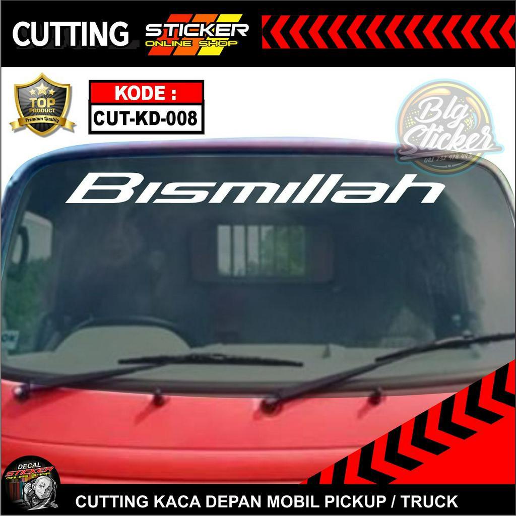 CUTTING STIKER KACA DEPAN ATAS MOBIL PICKUP TRUCK STICKER VARIASI
