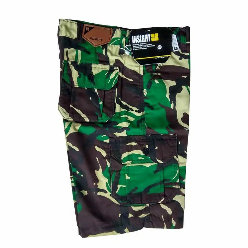 Celana Pendek Kargo doreng Ukuran 27 - 38 / Pdl / Gunung / Short Cargo army