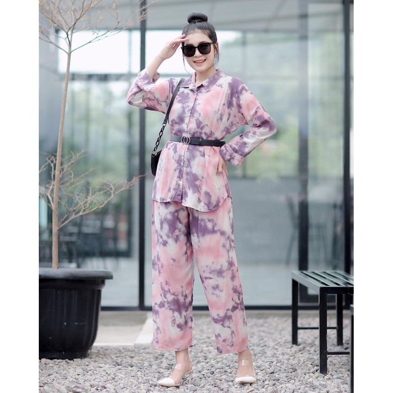 VIERA ONE SET / DAILY SET TIE DYE  / SETELAN RAYON PREMIUM