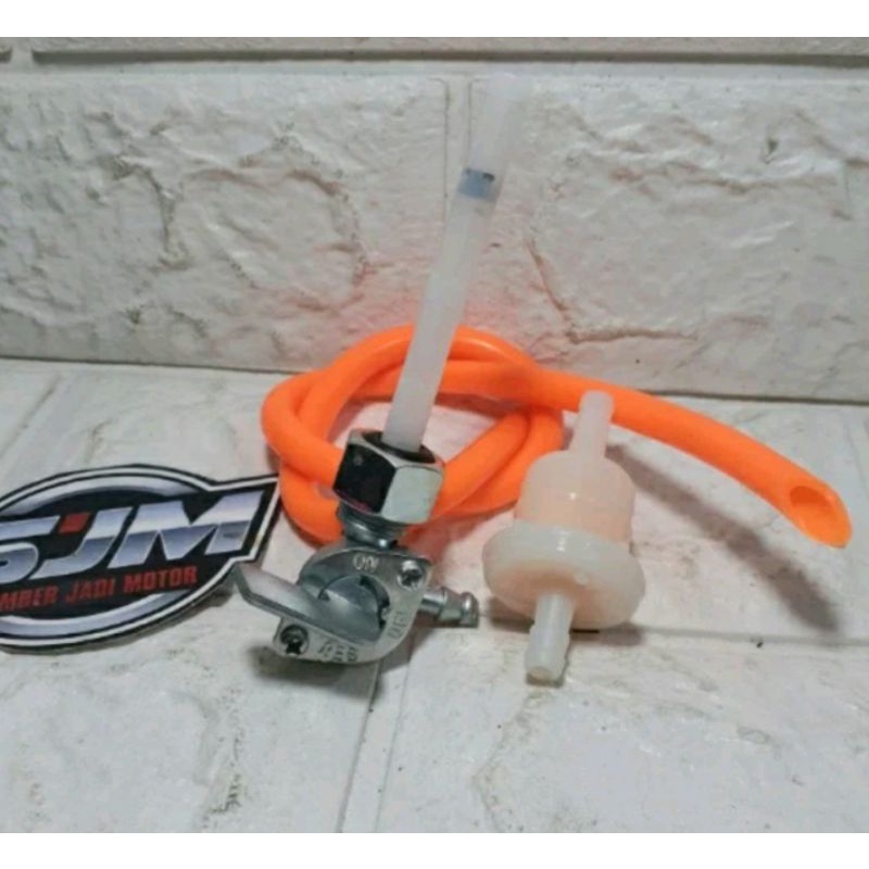 Kran Keran Bensin Yamaha V80 V 80 V75 V 75-Filter Bensin-Slang Bensin Model Praktis SLANG ORANGE