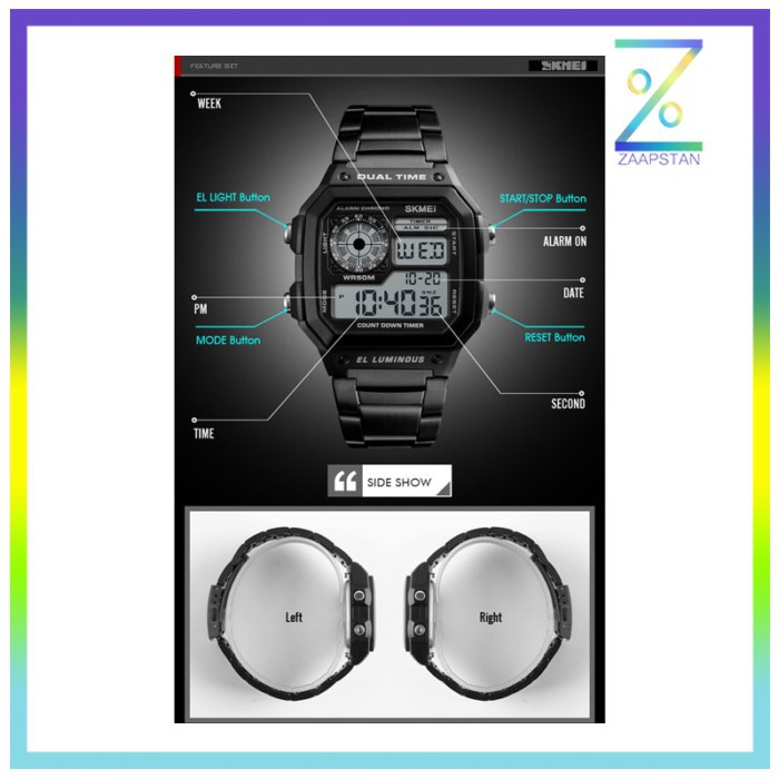 SKMEI Jam Tangan Digital Pria - 1335 - Black