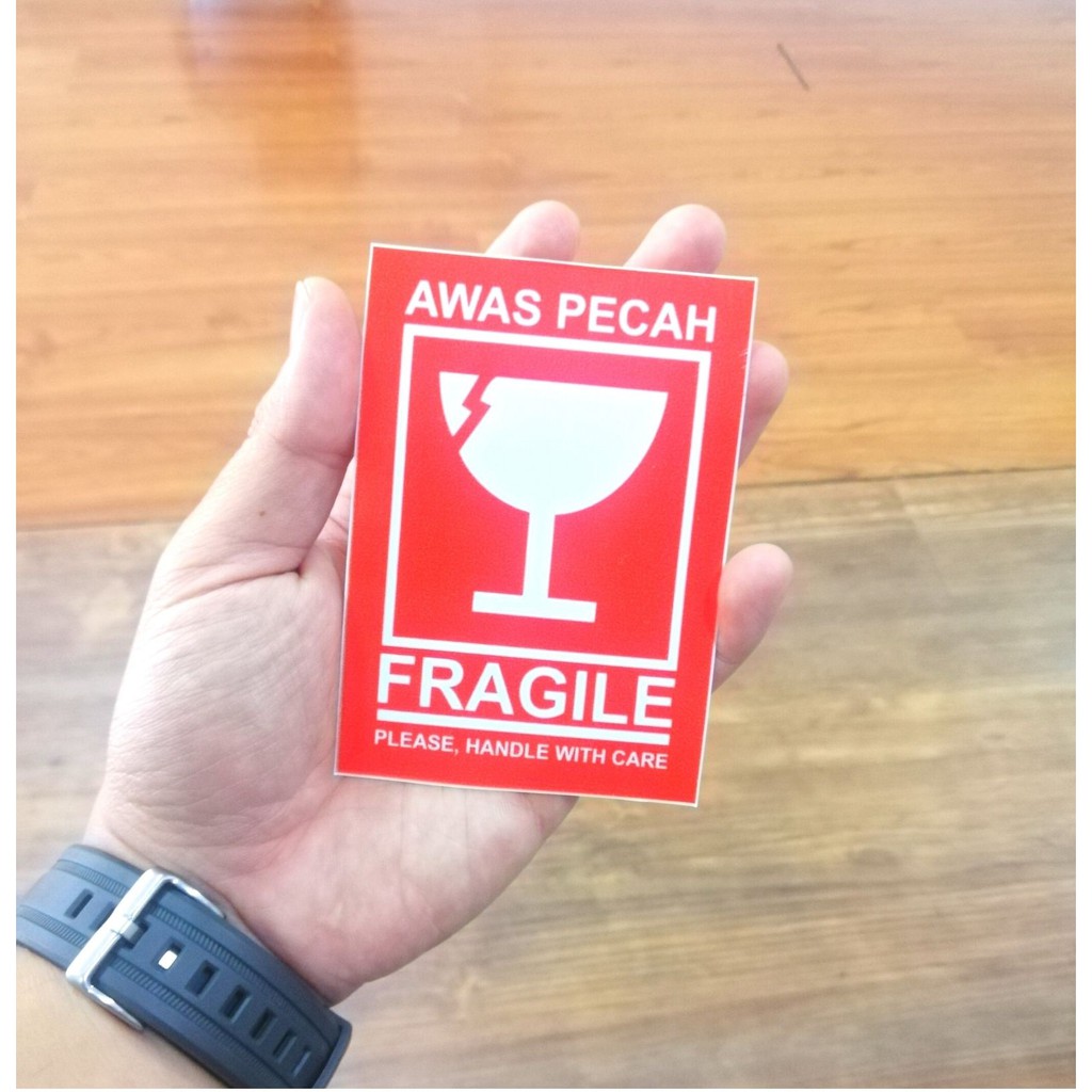 

Sticker - stiker Fragile -Pecah Belah (isi 100 Pcs) jaminan murah