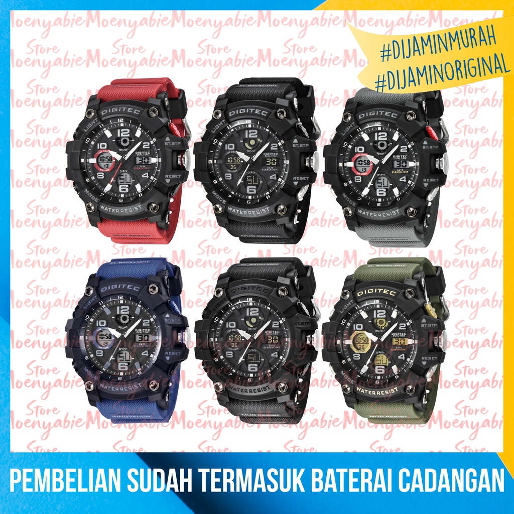 Digitec DA 2125T  Original Dan Anti Air Jam Tangan Digitec Pria