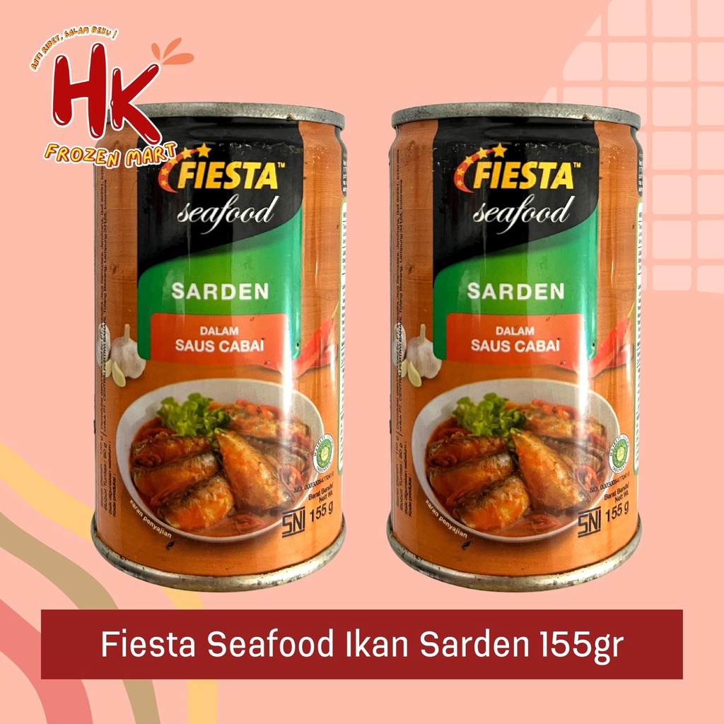 

Fiesta Seafood Sarden Cabe 155gr (ikan kaleng pedas manis cabai tomat) HK Frozen Mart