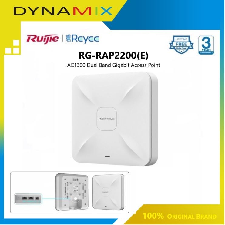 RUIJIE REEYEE RG-RAP2200(E) AC1300 Dual Band Gigabit Access Point Akses Poin GARANSI RESMI