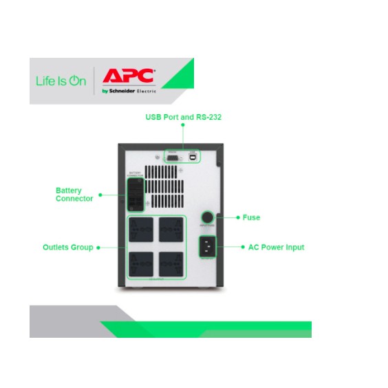 UPS APC Easy UPS SMV 1000VA, Universal Outlet, 230V SMV1000I-MS