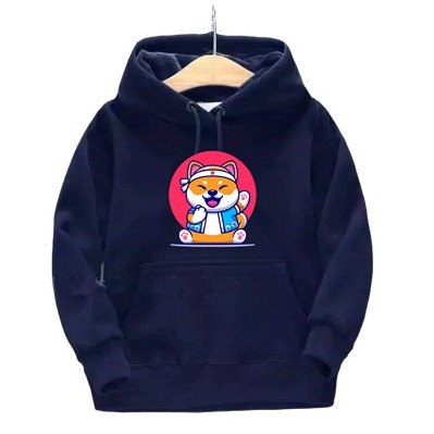 Sweater Anak Shiba Hoodie Anak Fleece Umur 2 - 6 Tahun