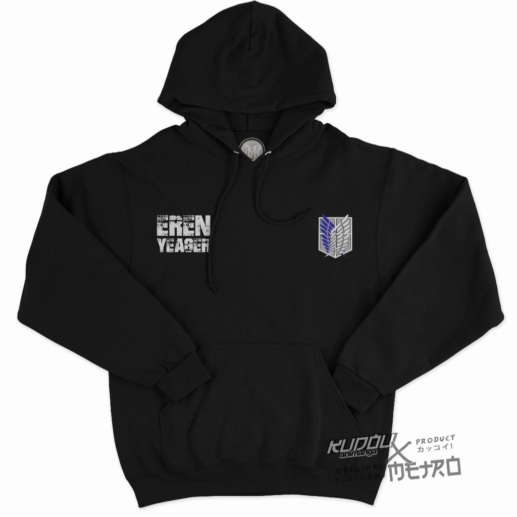 Hoodie Eren Yaeger Ikemen Black Anime Manga Attack On Titan SNK AOT