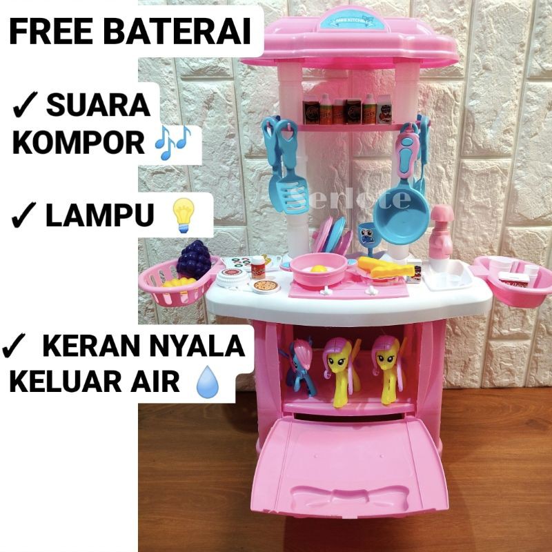 Mainan Anak Perempuan Masakan Kitchen Set Little Pony Ukuran Besar