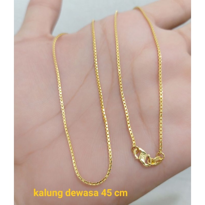 KALUNG ITALI DEWASA PERAK 925 LAPIS MAS